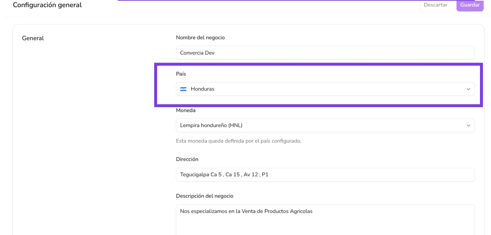Pais de la Organizacion Opera